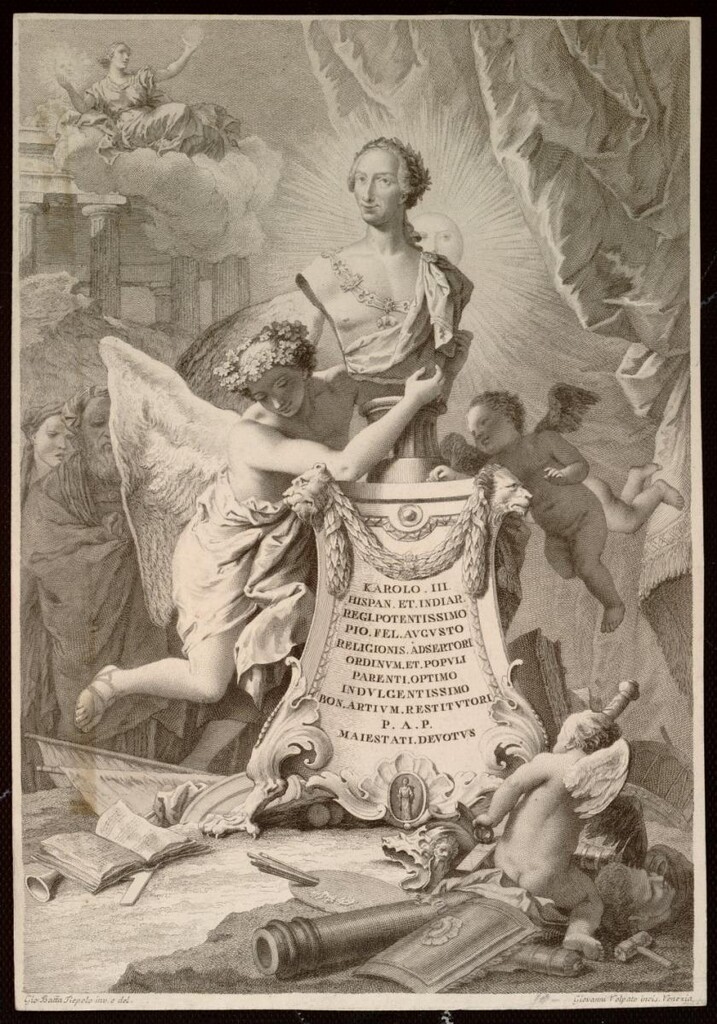 Miniatura de Alegoría de Carlos III, Rey de España