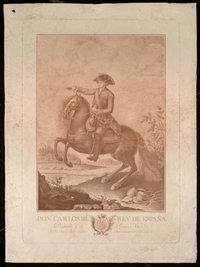 Miniatura de Retrato ecuestre de Carlos IV