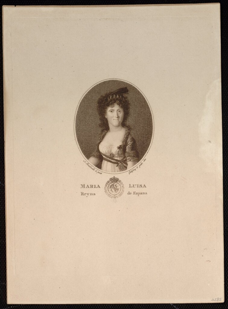 Miniatura de María Luisa de Borbón, Reina de España