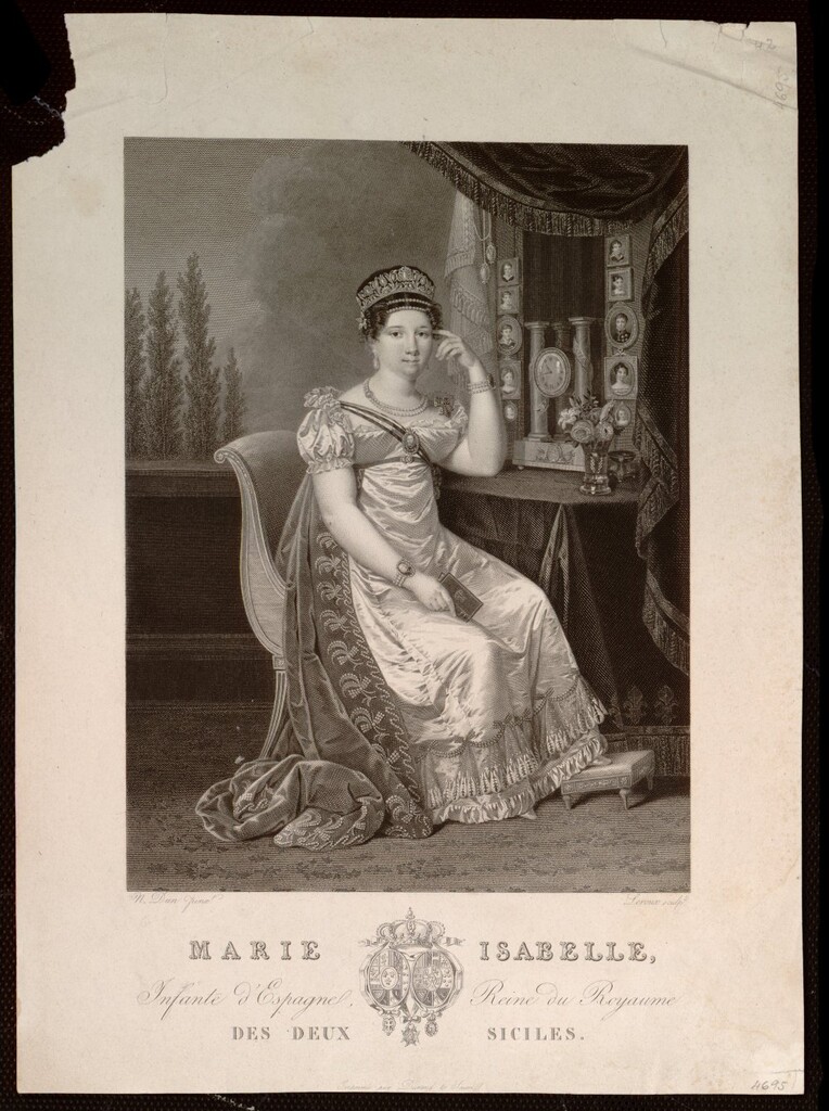 Miniatura de La Infanta María Isabel de Borbón, Reina de las Dos Sicilias