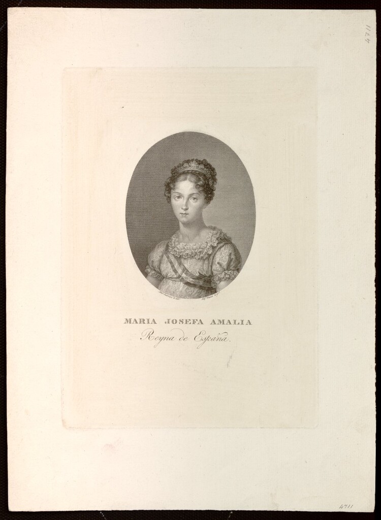 Miniatura de Retrato de la Reina María Josefa Amalia