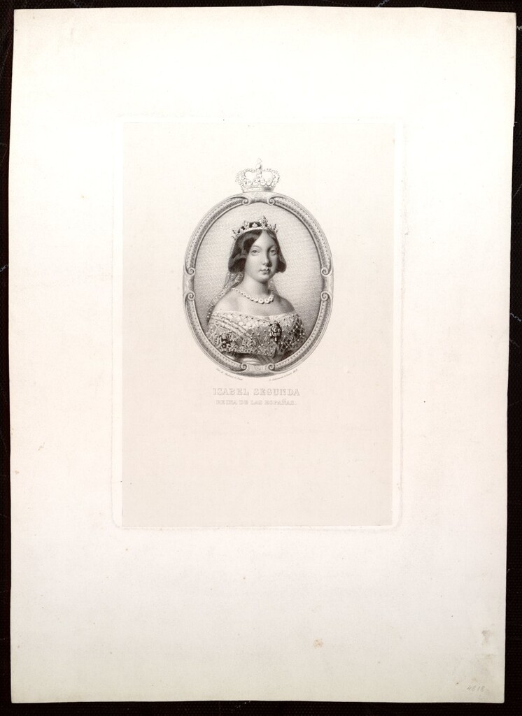 Miniatura de Isabel Segunda, reina de las Españas