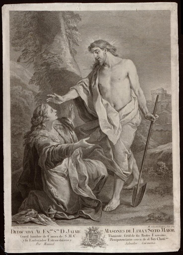 Miniatura de Aparición de Cristo a María Magdalena