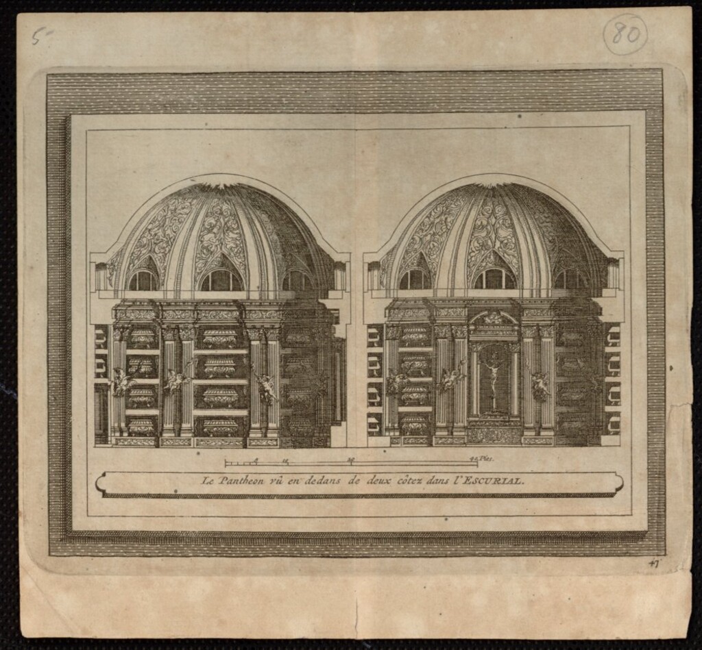 Miniatura de El Monasterio de El Escorial. Secciones transversales del Panteón