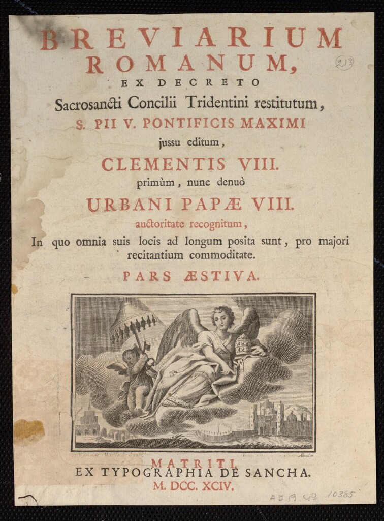 Miniatura de Breviarium romanum, ex Decreto Sacrosáncti Concílii Tridentíni restitûtum