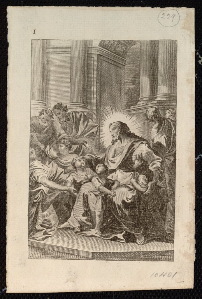 Miniatura de Jesús y los niños