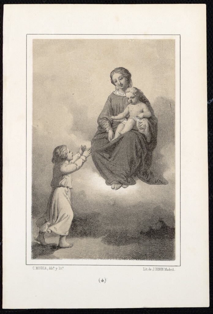 Miniatura de Aparición de la Virgen y el Niño Jesus