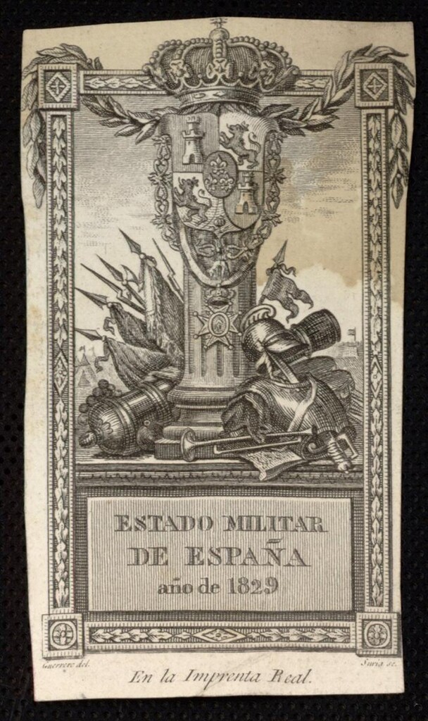 Miniatura de Portada [Estado militar de España, 1879]