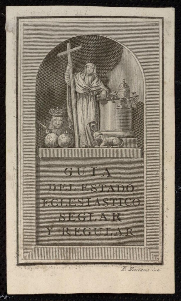 Miniatura de Portada de la “Guía del Estado Eclesiástico, Seglar y Regular”