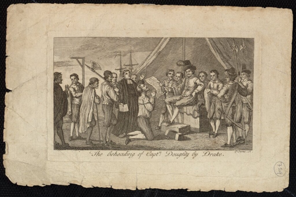 Miniatura de The Beheading of Doughty by Francis Drake