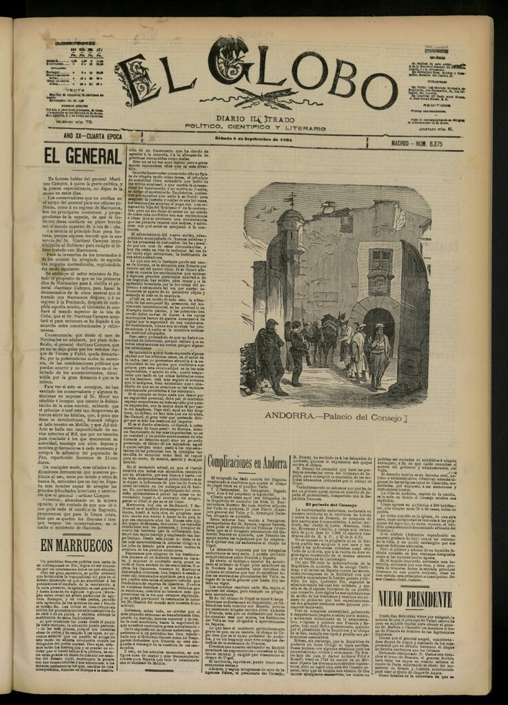 Miniatura de El Globo : diario ilustrado del 8 de septiembre de 1894, nº 6875