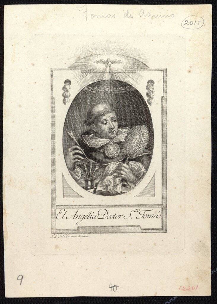Miniatura de El Angélico doctor Santo Tomas