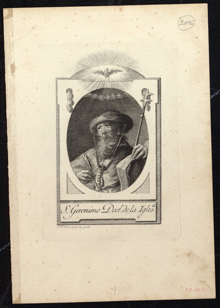 Miniatura de San Jerónimo doctor de la Iglesia