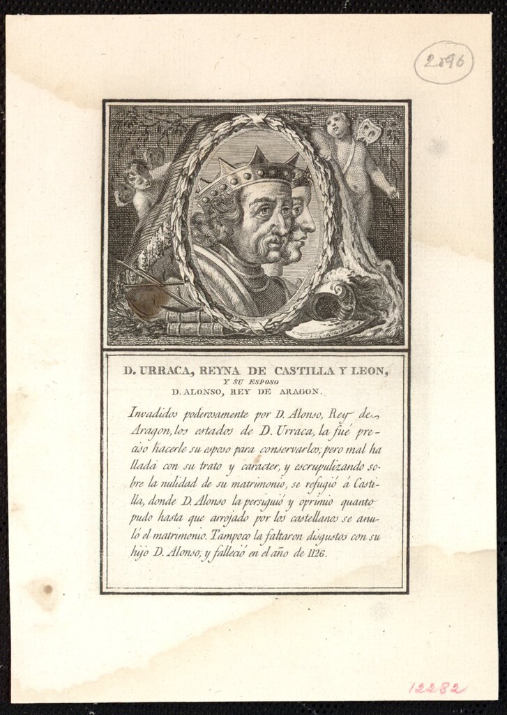 Miniatura de Urraca y su esposo Alonso