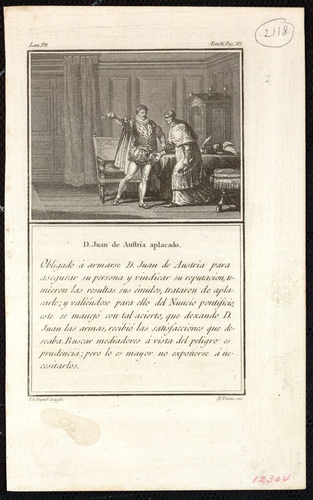 Miniatura de Don Juan de Austria aplacado