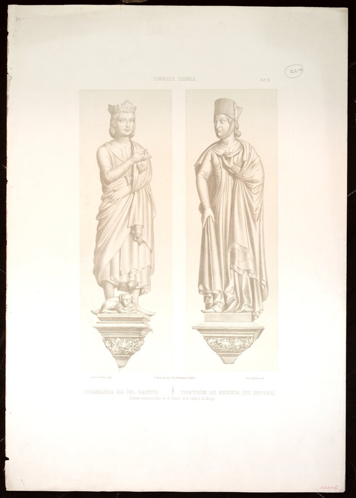 Miniatura de Fernando III (El santo) ; Beatriz de Suevia (su esposa)
