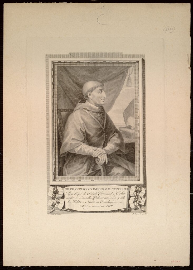 Miniatura de Fray Francisco Ximénez de Cisneros