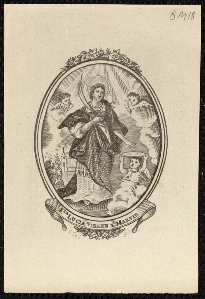 Miniatura de Santa Lucía, virgen y martir
