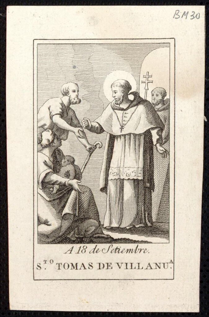 Miniatura de Santo Tomás de Villanueva