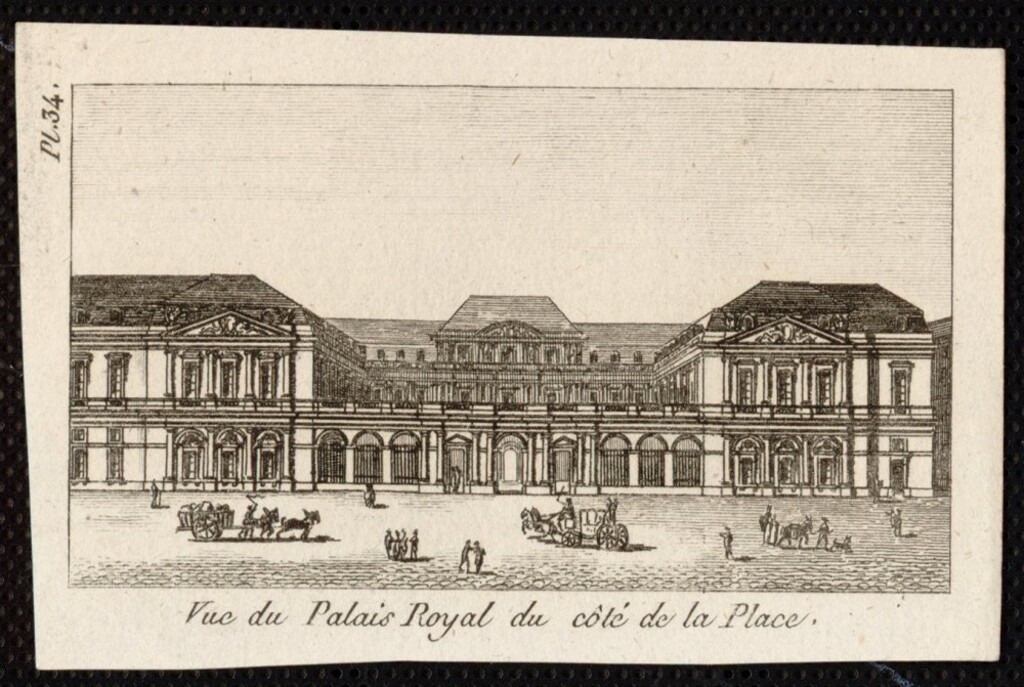 Miniatura de Vue du Palais Royal du côté de la Place