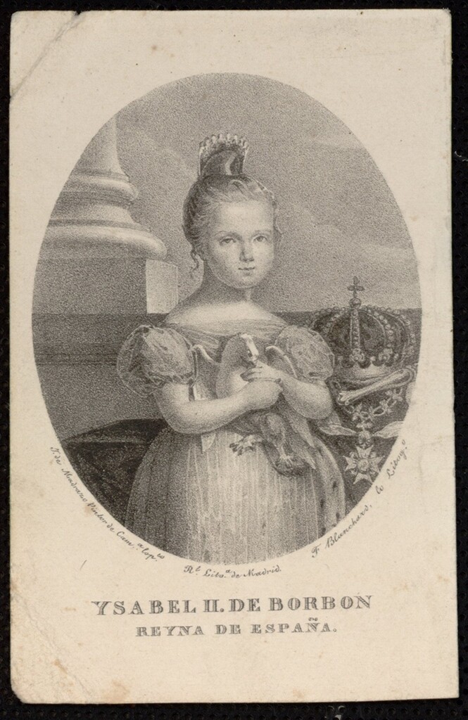 Miniatura de Ysabel II de Borbón, Reina de España