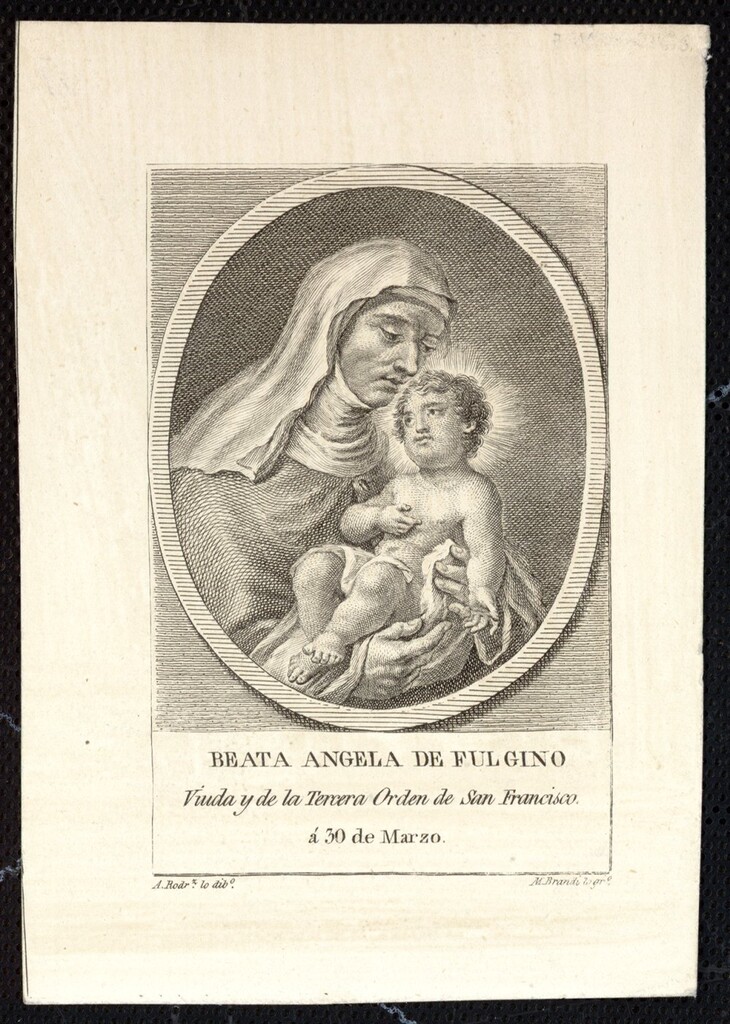 Miniatura de Beata Ángela de Fulgino