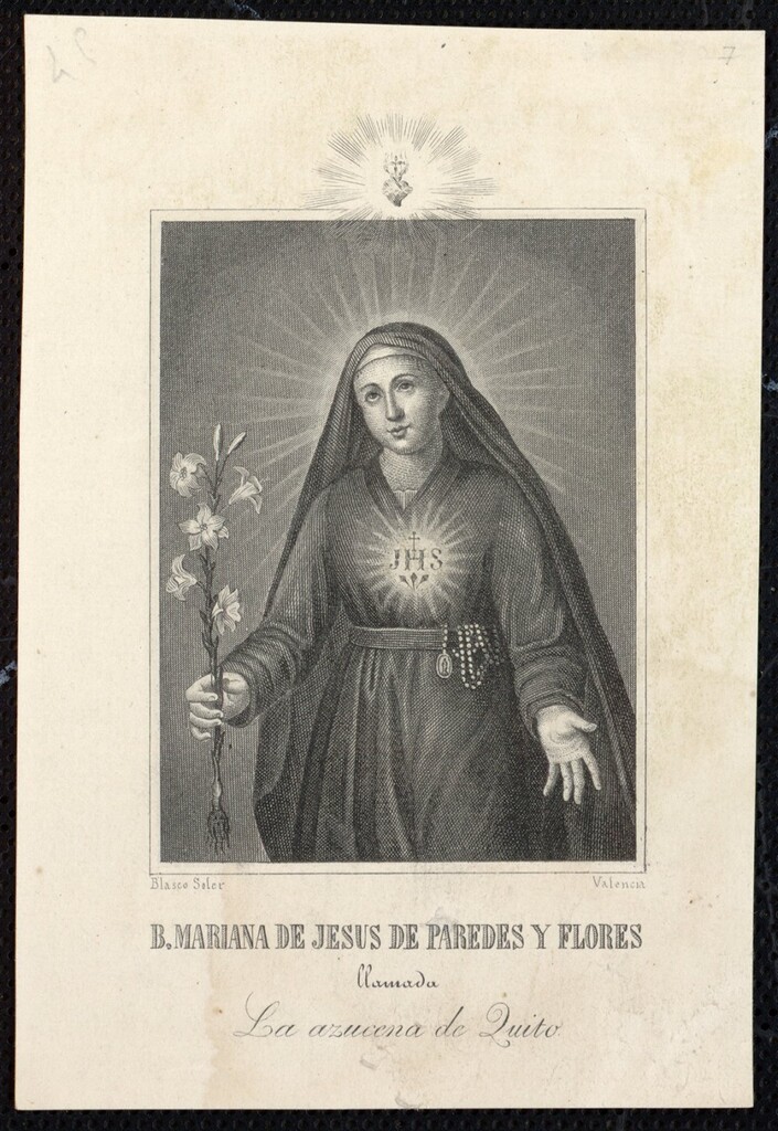 Miniatura de Beata Mariana de Jesús de Paredes y Flores
