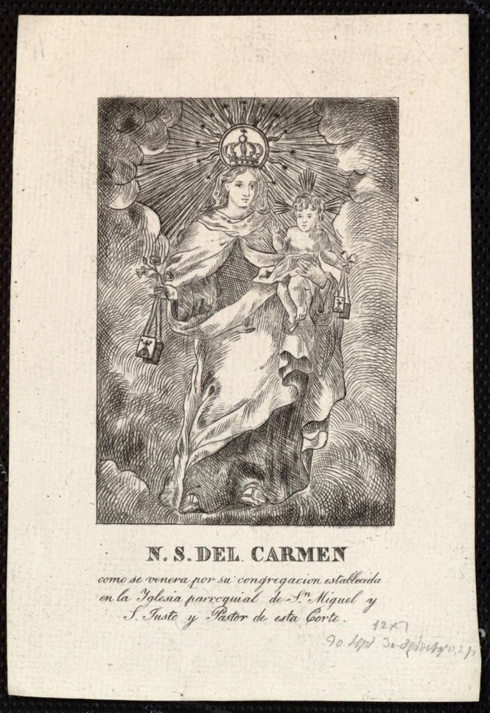 Miniatura de Nuestra Señora del Carmen