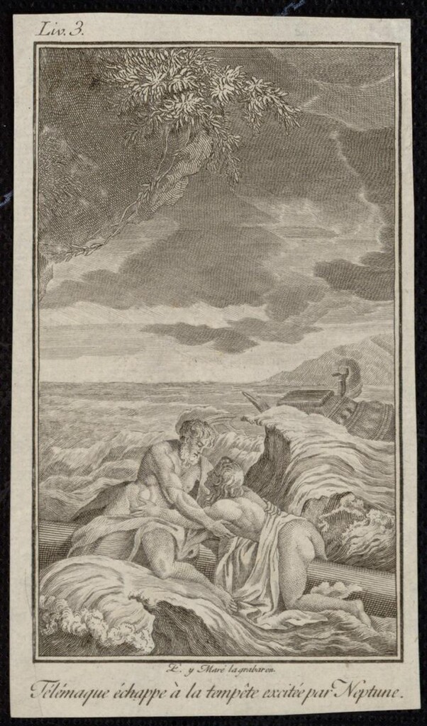Miniatura de Télémaque échappe à la tempête excitée par Neptune