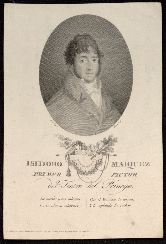 Miniatura de Isidoro Maiquez primer actor del Teatro del Principe