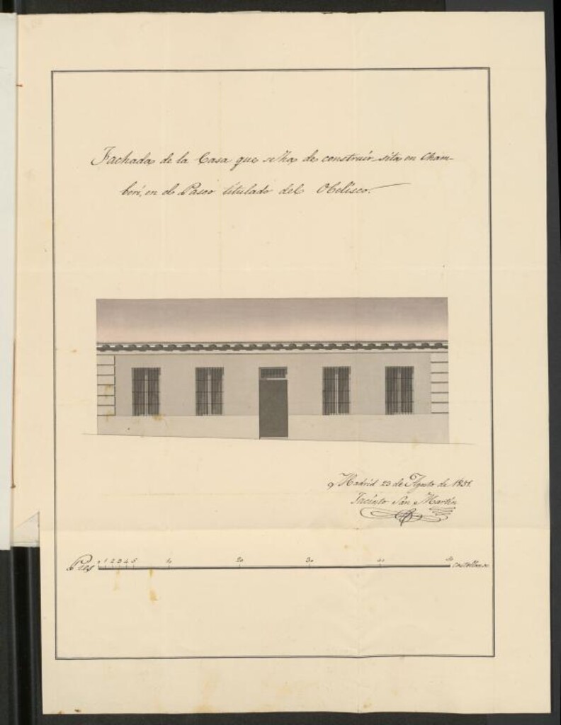 Miniatura de Licencia a Don Francisco García, para construir en el paseo de Isabel II en Chamberí, manzana 82