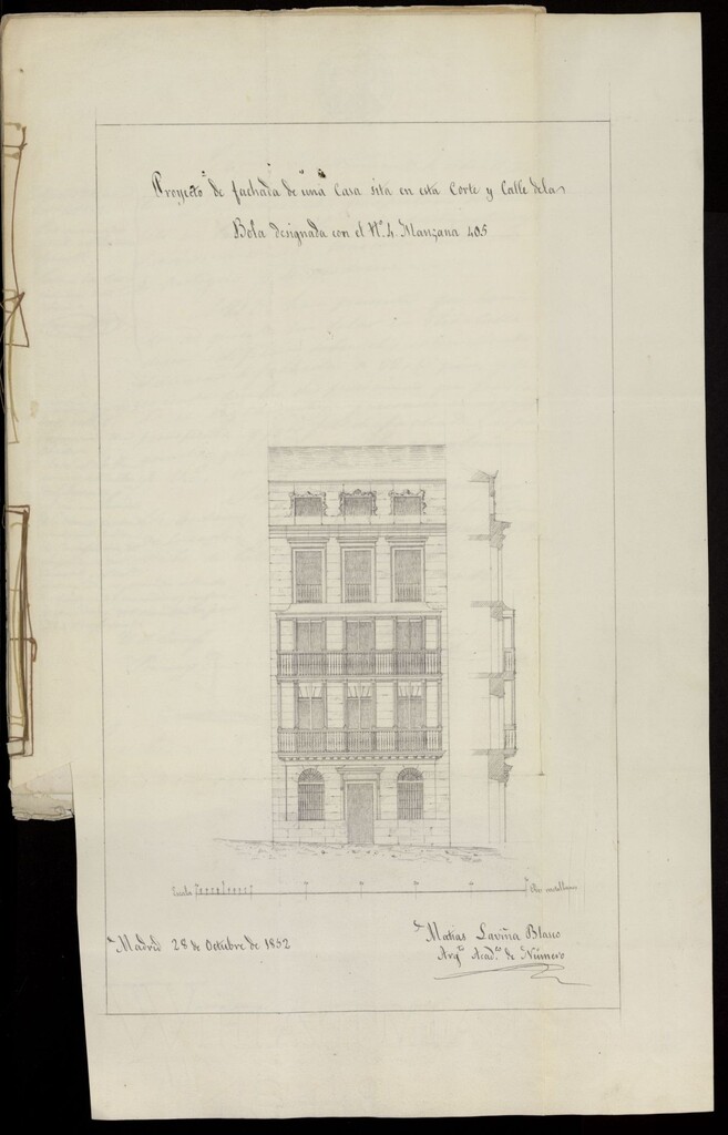 Miniatura de Licencia a D. Luis Portilla , para construir calle de la Bola nº 4 y 1 de la manzana 405