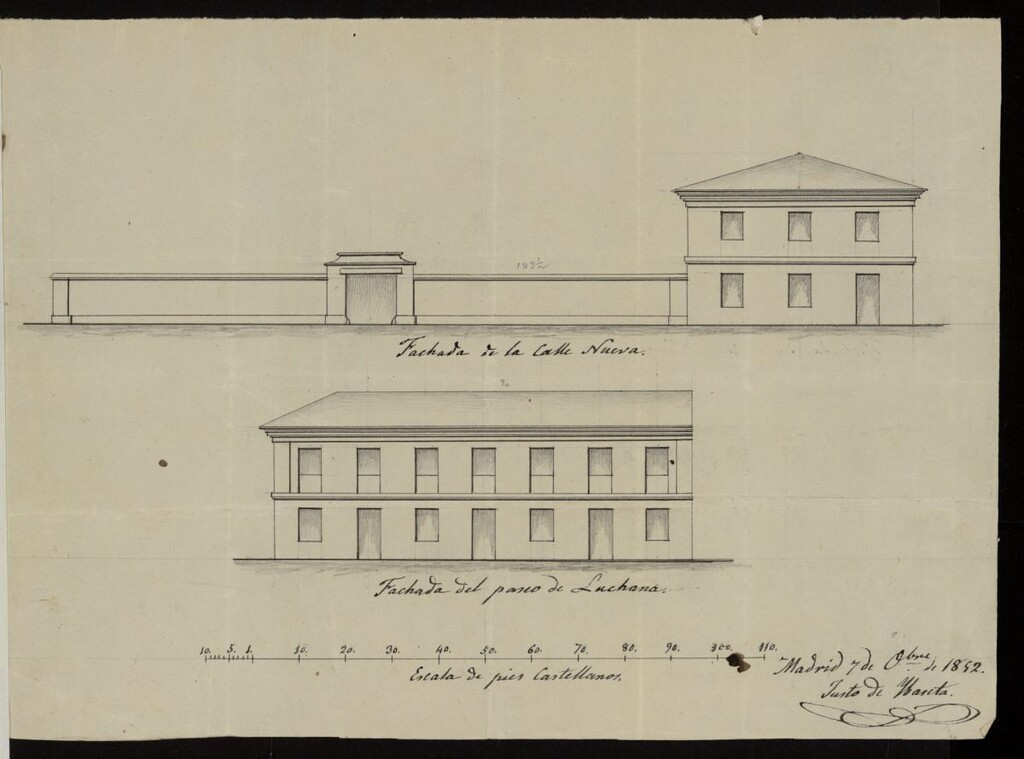 Miniatura de Licencia a D. Diego Miguel de Albisu, para construir en el sitio denominado Charca de Mena en Chamberí, manzana 98