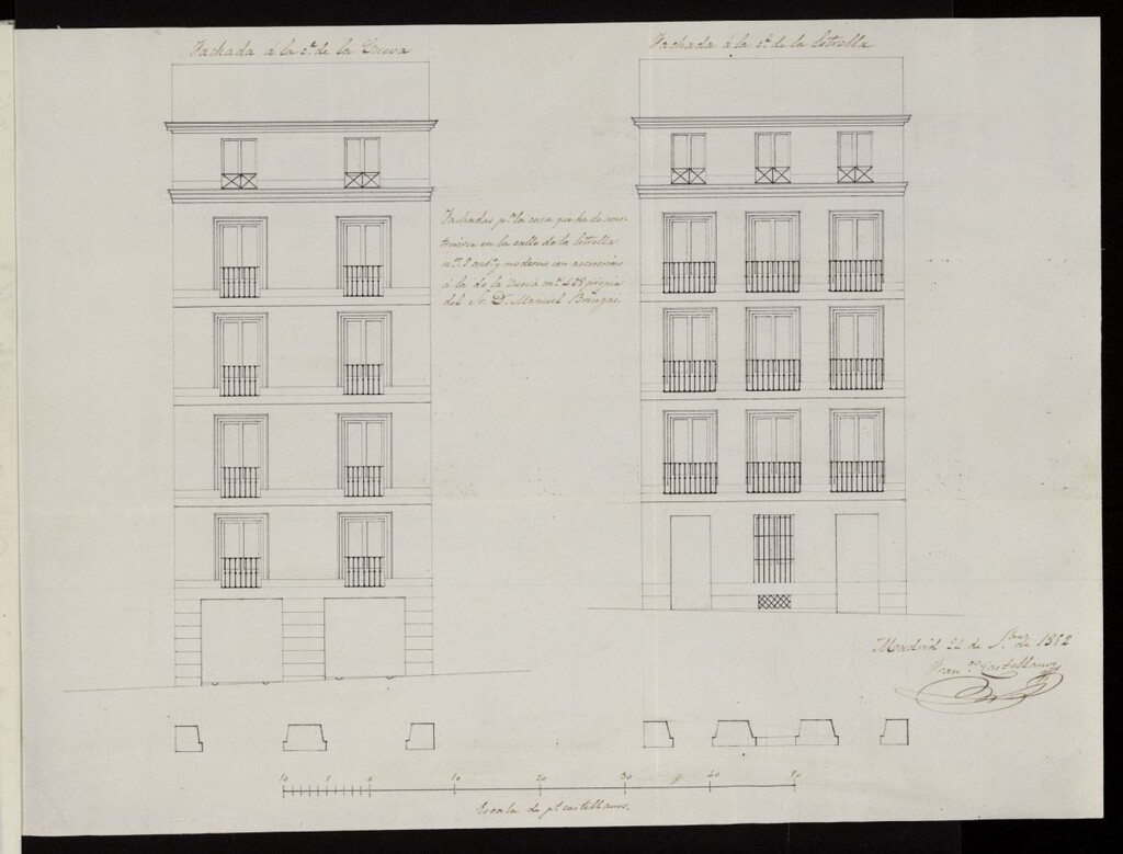 Miniatura de Licencia a D. Manuel de Bringas, para construir calle de la Estrella. nº 9. manzana 468