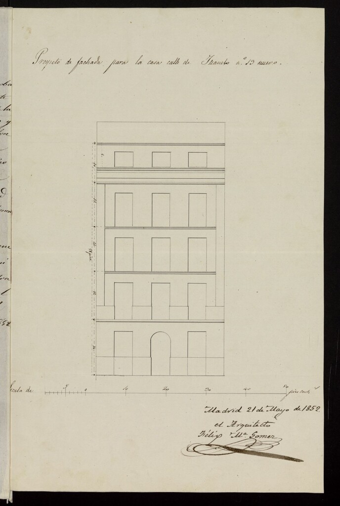 Miniatura de Licencia a D. Manuel Liaño, para construir calle de Juanelo, nº 13, manzana 61