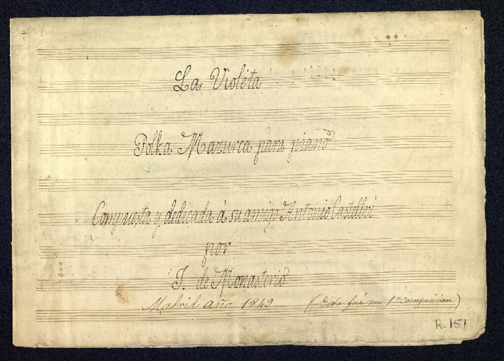 Miniatura de La Violeta: polka mazurca para piano