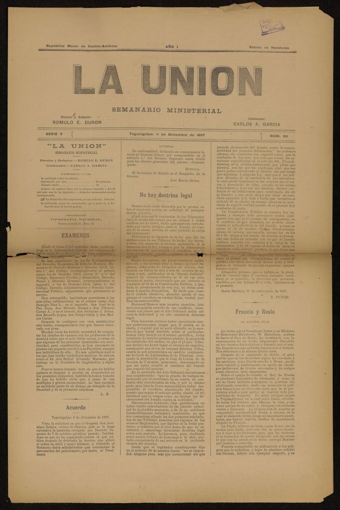 Miniatura de La Unión: Semanario ministerial del 11 de diciembre de 1897, nº 56