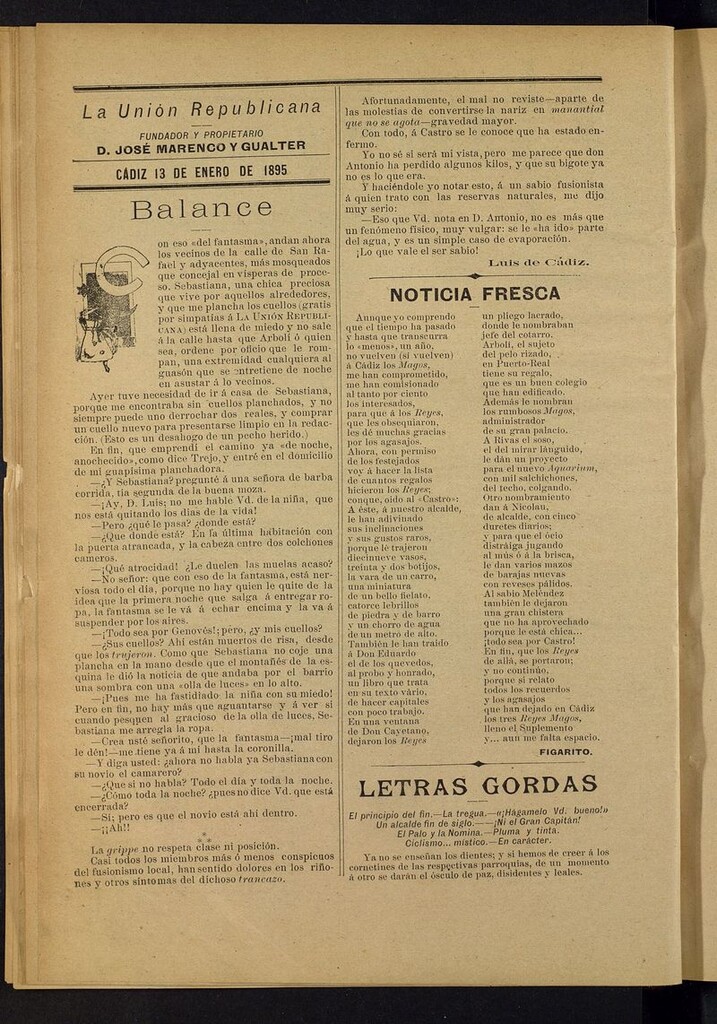 Miniatura de La Unión Republicana: suplemento ilustrado del 13 de enero de 1895