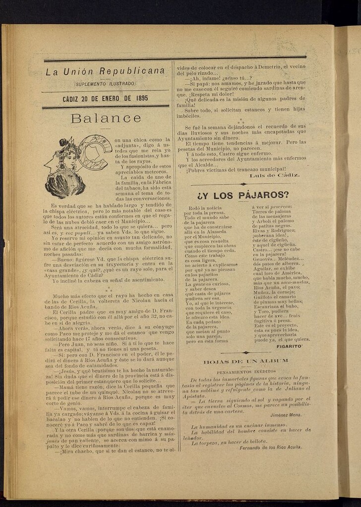 Miniatura de La Unión Republicana: suplemento ilustrado del 20 de enero de 1895