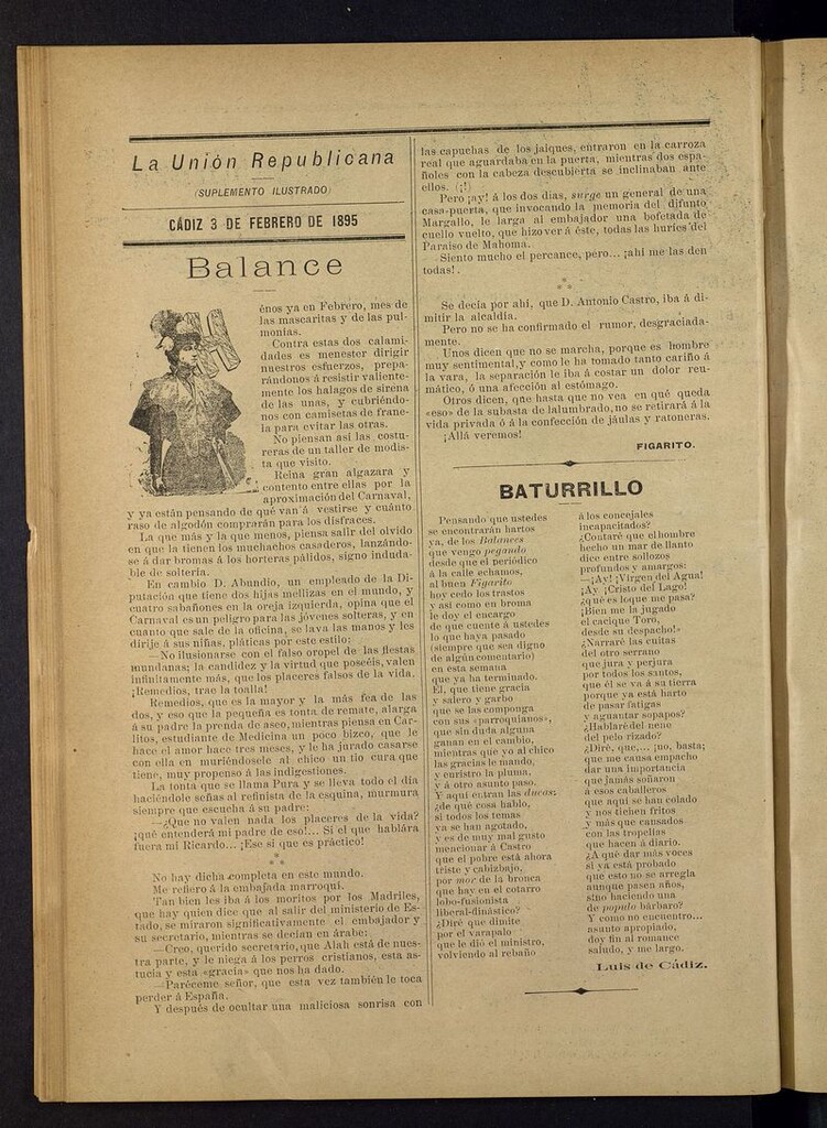 Miniatura de La Unión Republicana: suplemento ilustrado del 3 de febrero de 1895