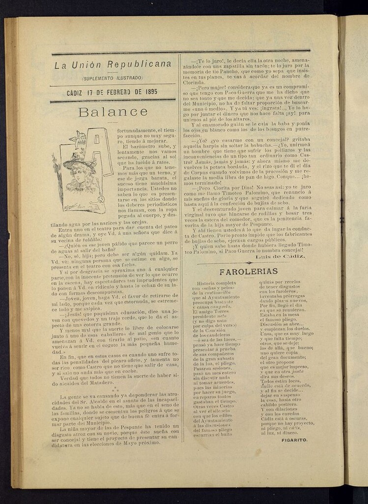 Miniatura de La Unión Republicana: suplemento ilustrado del 17 de febrero de 1895