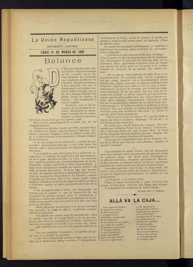 Miniatura de La Unión Republicana: suplemento ilustrado del 31 de marzo de 1895