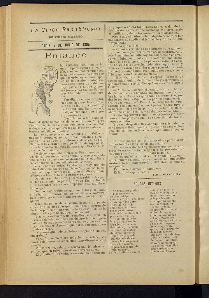 Miniatura de La Unión Republicana: suplemento ilustrado del 9 de junio de 1895