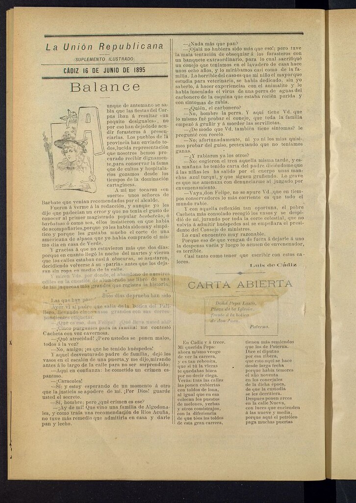 Miniatura de La Unión Republicana: suplemento ilustrado del 16 de junio de 1895