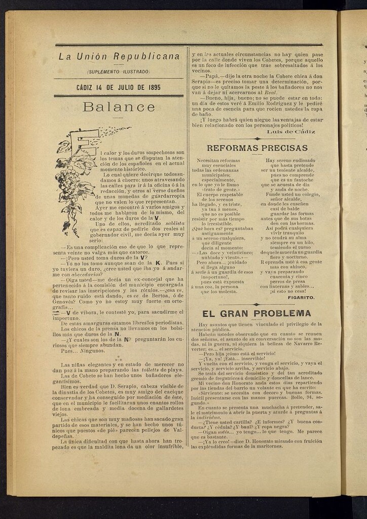 Miniatura de La Unión Republicana: suplemento ilustrado del 14 de julio de 1895