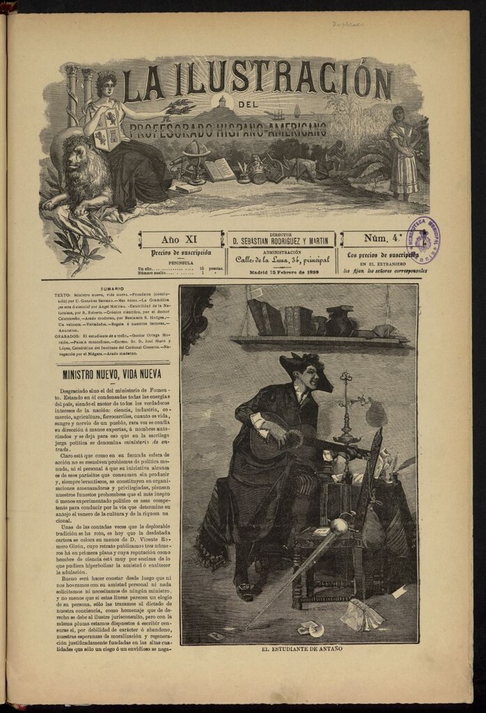 Miniatura de La Ilustración del Profesorado Hispano-Americano-Colonial del 15 de febrero de 1899