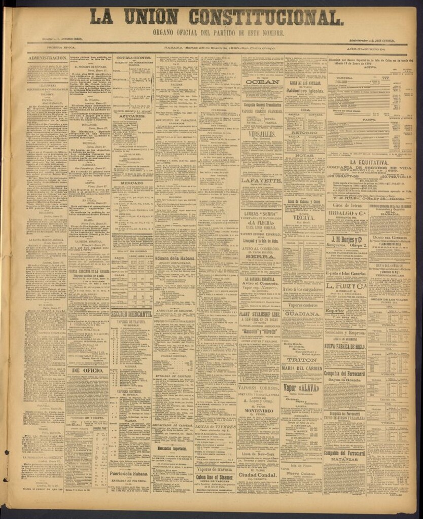 Miniatura de La Unión Constitucional: Organo oficial del partido de este nombre del 28 de enero de 1890