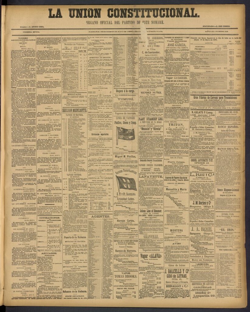 Miniatura de La Unión Constitucional: Organo oficial del partido de este nombre del 9 de abril de 1890