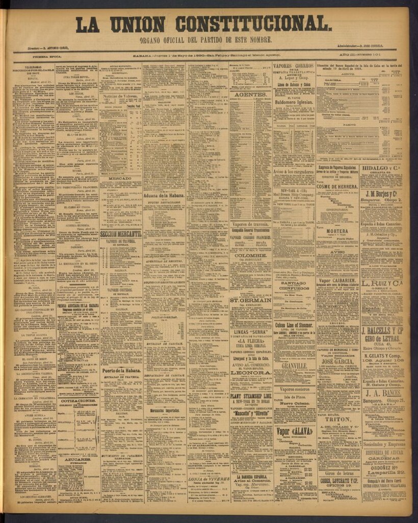 Miniatura de La Unión Constitucional: Organo oficial del partido de este nombre del 1 de mayo de 1890