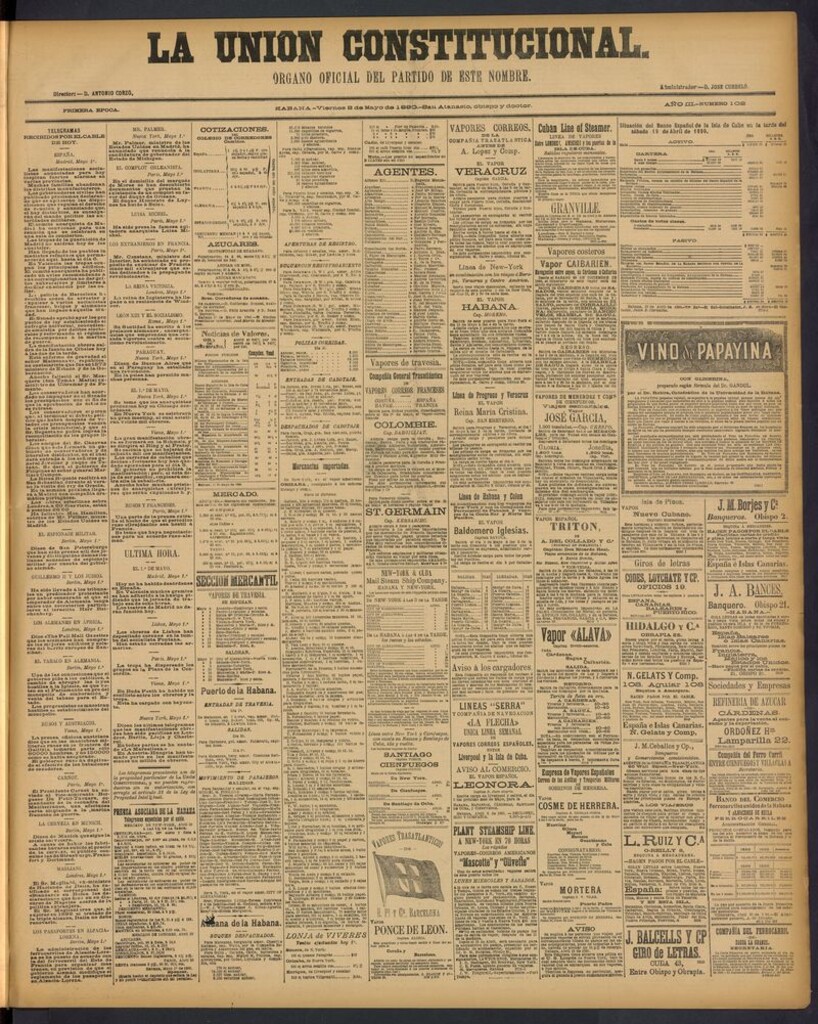 Miniatura de La Unión Constitucional: Organo oficial del partido de este nombre del 2 de mayo de 1890